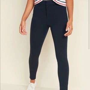 Old Navy High-Waisted Pixie Full Length Navy Pants